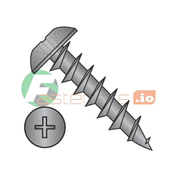 Newport Fasteners Wood Screw, #6, 5/8 in, Black Oxide Steel Truss Head Phillips Drive, 9000 PK 150544 - main